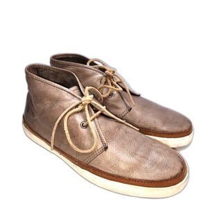 Frye Gavin Taupe Gray Leather‎ Chukka Boots Men's Size 9.5